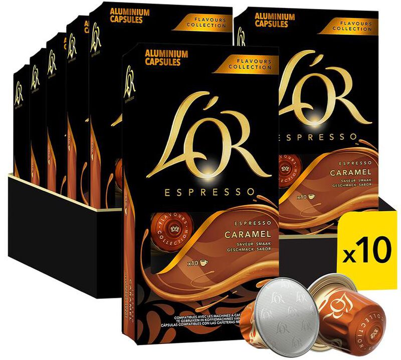 100 capsules compatibles Nespresso* Original Caramel - L'OR ESPRESSO image number 0