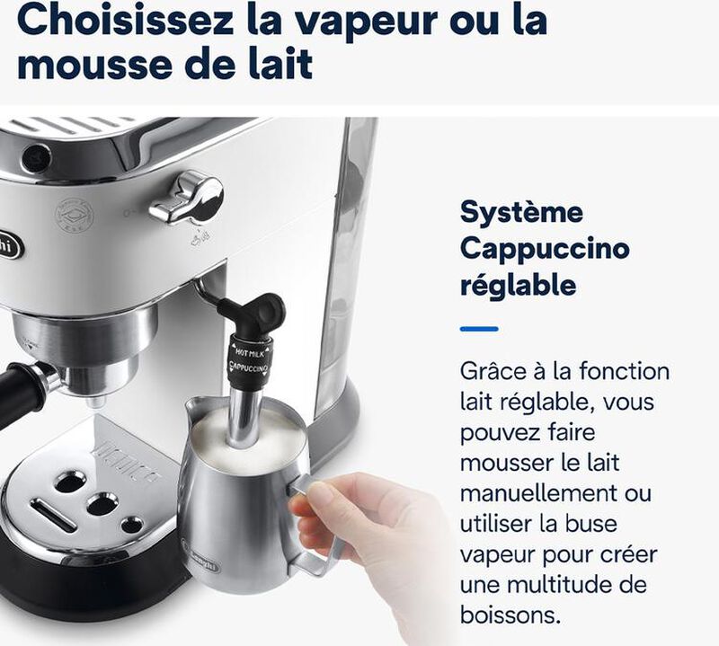 Machine expresso DELONGHI Dedica EC695.W Blanche Dedica Style image number 6