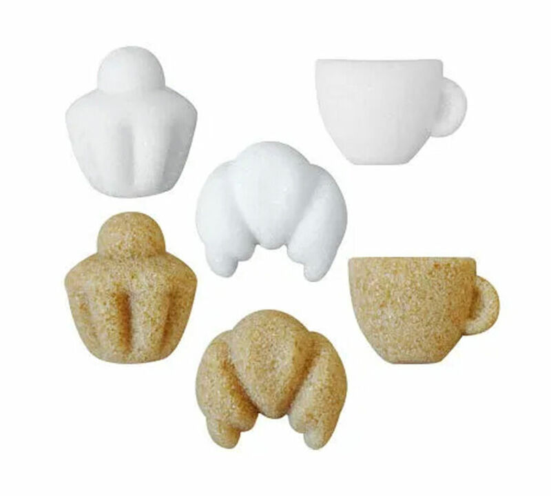 32 Sugar Cubes "Morning in Paris " Brioche, Croissant and Coffee Cup - Canasuc image number 3