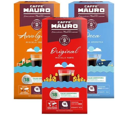 54 dosettes ESE - D&eacute;gustation de caf&eacute;s au caract&egrave;re intense - CAFFE MAURO