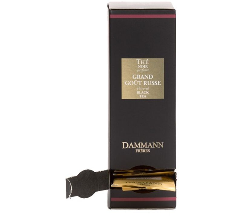 Grand Go&ucirc;t Russe flavoured black tea - 24 Cristal&reg; sachets - Dammann Fr&egrave;res image number 1