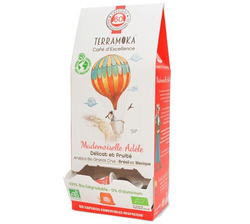 15 Nespresso* Original Compatible Compostable Capsules Melle Ad&egrave;le &ndash; TERRAMOKA image number 1
