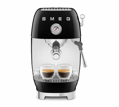 Smeg - Siebtr&auml;germaschine ECF03BLEU - Schwarz mit Cold Brew-Funktion