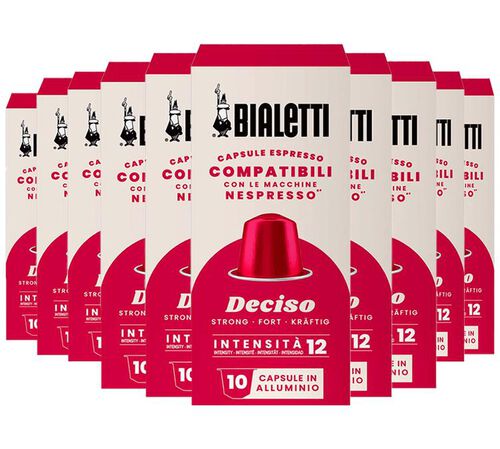 Bialetti Nespresso* Original Compatible Capsules Deciso x 100
