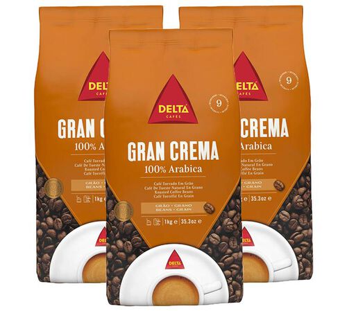 Delta Caf&eacute;s - Gran Crema Coffee Beans  - 3x1Kg