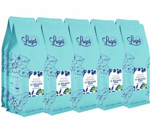 10 Kg Caf&eacute; en grain bio - Le M&eacute;lange Eden - Lugat