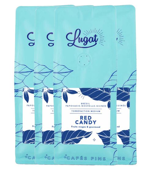 Lugat Coffee Beans Red Candy - 4 x 250g