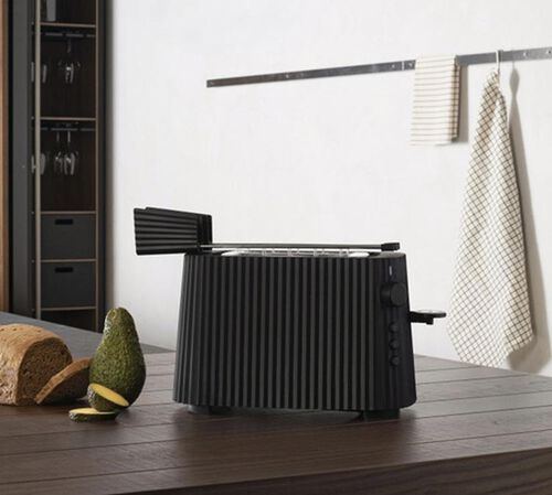 Grille-pain &eacute;lectrique - 2 fentes - Noir Pliss&eacute;- Alessi image number 1