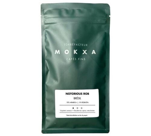 250 g - Caf&eacute; en grain - Notorious Rob Cocarive Br&eacute;sil - CAF&Eacute; MOKXA