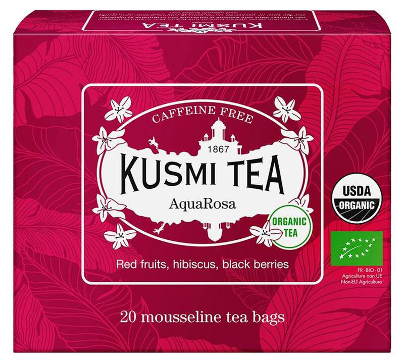 Kusmi Tea AquaRose Organic Herbal Tea - 20 tea bags image number 0