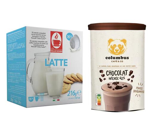 Kit chocolat chaud compatible Nescaf&eacute;* Dolce Gusto* - CAFFE BONINI - COLUMBUS & CO