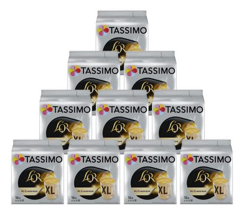 Tassimo L'OR XL Classique Coffee Pods 10 Packs (160 Drinks)