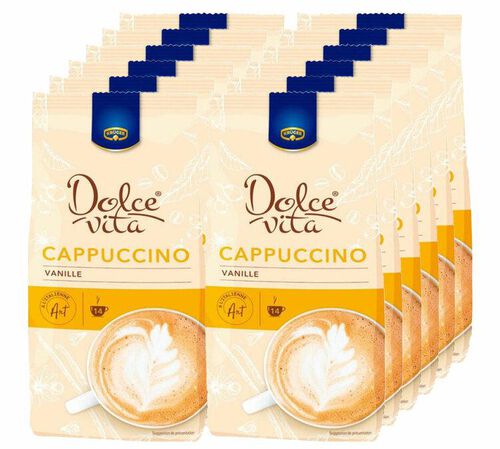 12 x 380g - Caf&eacute; soluble - Cappuccino vanille - DOLCE VITA
