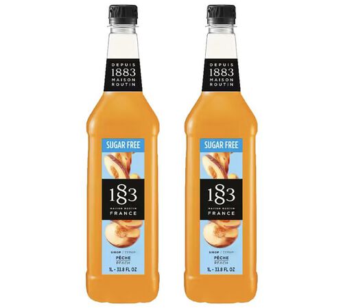Sirop P&ecirc;che sans sucre - 2 x 1 L - Routin 1883