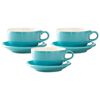 3 tasses Latte Bowl et sous-tasses turquoise 25 cl - ORIGAMI image number 0