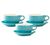 3 tasses Latte Bowl et sous-tasses turquoise 25 cl - ORIGAMI image