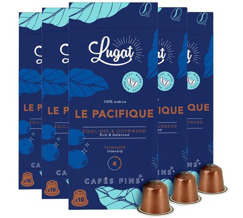 Lugat Nespresso* Original Compatible Capsules Pacific Blend x 50