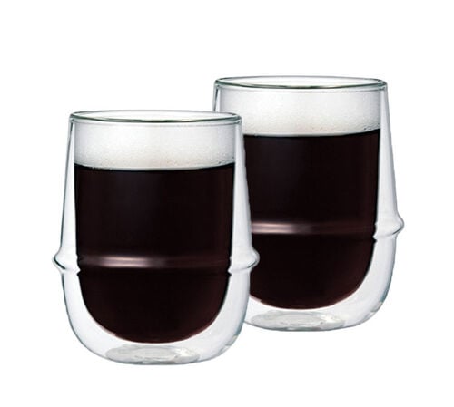 2 Verres double paroi Kronos 25 cl - KINTO