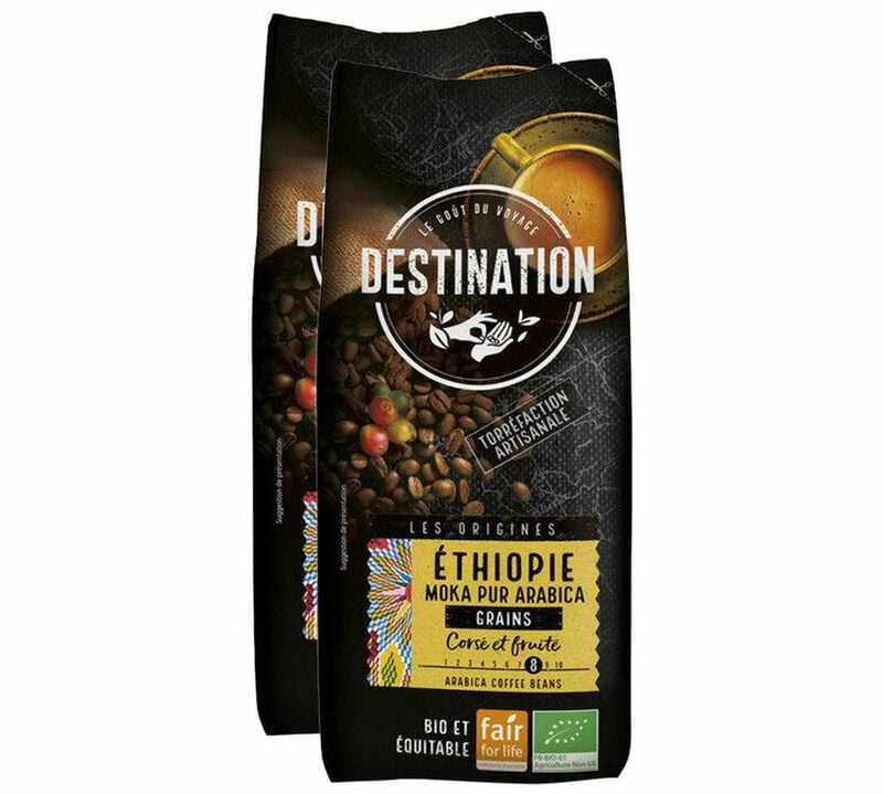 2 kg Caf&eacute; en grain Moka Ethiopie 100% Arabica Bio - DESTINATION image number 0
