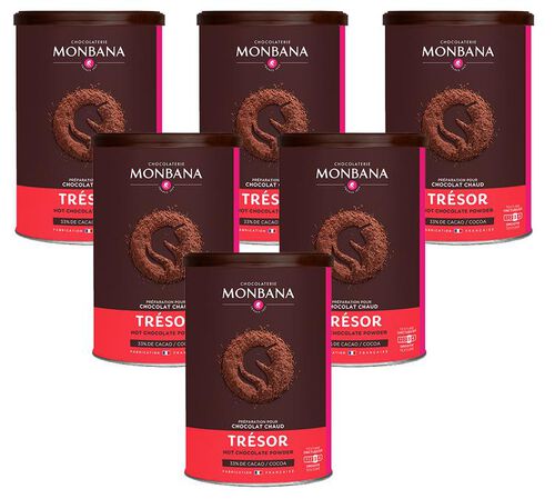 Monbana Tr&eacute;sor de Chocolat Hot Chocolate Powder - 6 x 250g