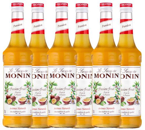 Lot de Sirops + pompe  - Passion 6 x 70cl - MONIN