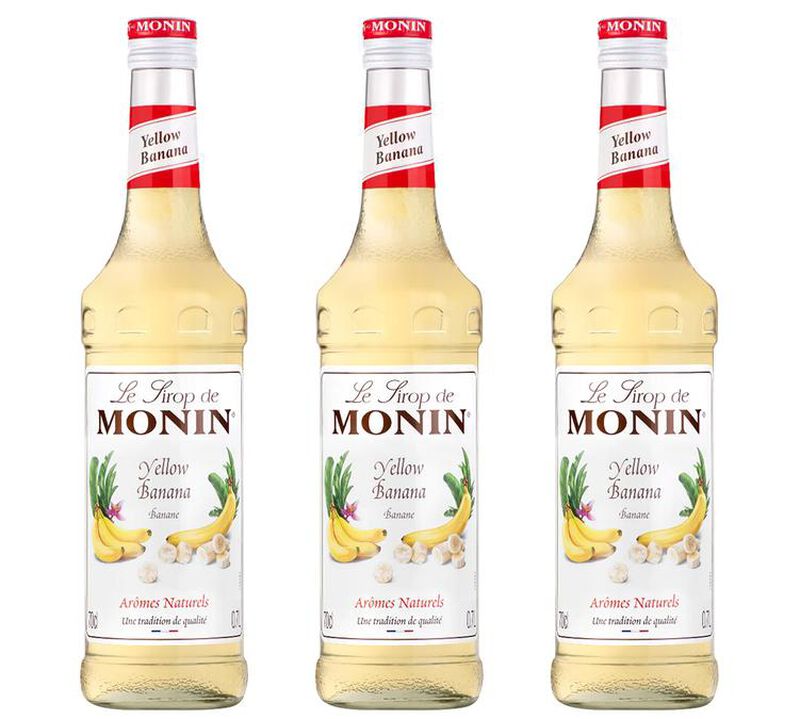 Lot de 3 Sirops + pompe doseuse - Banane Jaune - 3 x 70cl image number 0