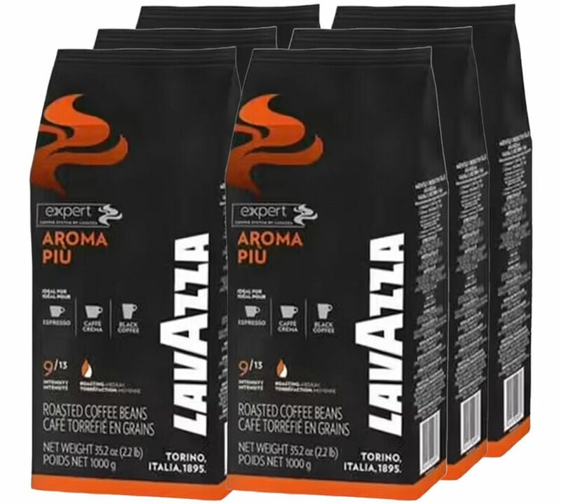 6 kg Caf&eacute; en grain - Aroma Piu - LAVAZZA image number 0