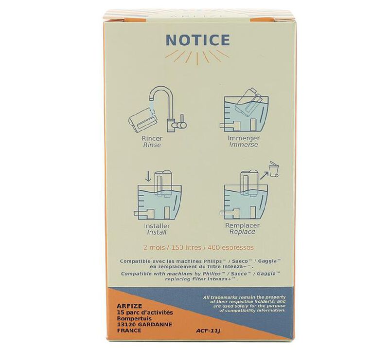 ARFIZE - Filtro acqua compatibile Brita Intenza+ PHILIPS/ SAECO/ GAGGIA - ACF-11J image number 2