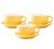 3 tasses Latte Bowl et sous-tasses Jaune 25 cl - ORIGAMI image