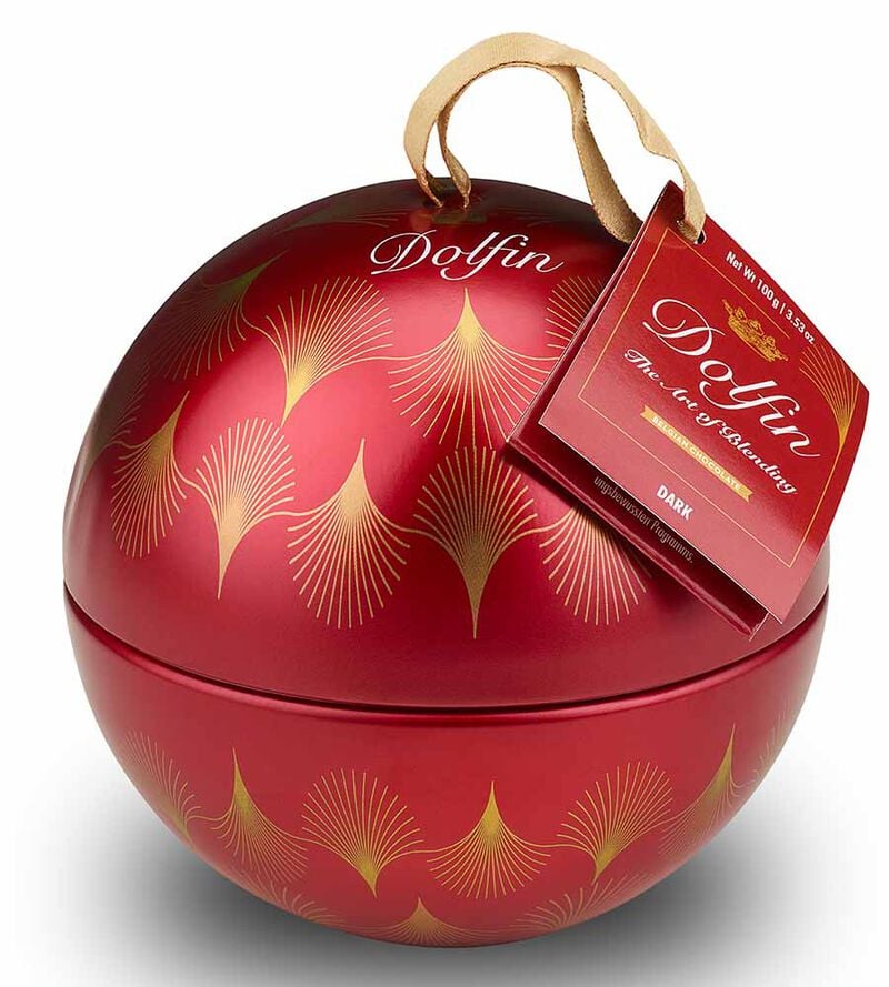 Dolfin Christmas Bauble Filled with Chocolate Bars - 10 x 10g image number 0