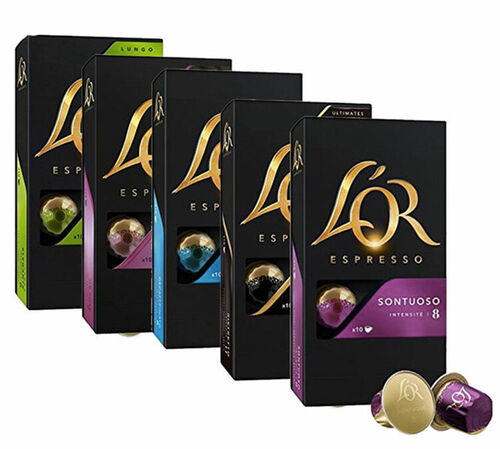 Kit Assaggio 50 capsule compatibili Nespresso* Original e L&rsquo;OR Barista