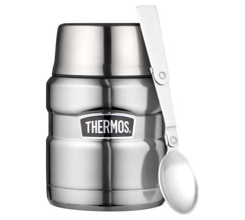 Thermos King Food Flask with Spoon Stainless Steel - 47cl