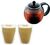 Bodum 0.5L Assam tea press in black + 2 Bodum Gasses image