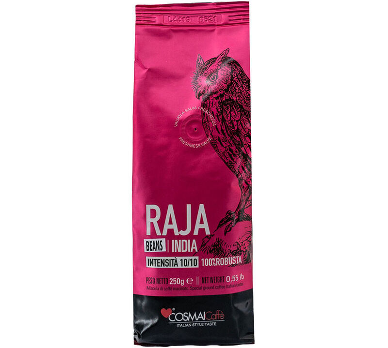 Cosmai Caff&egrave; 'Raja India' coffee beans - 100% Robusta - 250g image number 0