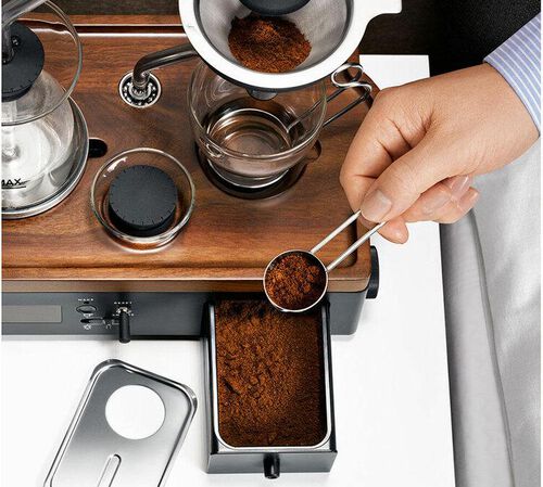 Cafeti&egrave;re programmable JOY RESOLVE Barisieur avec r&eacute;veil - Noir et bois de noyer image number 1