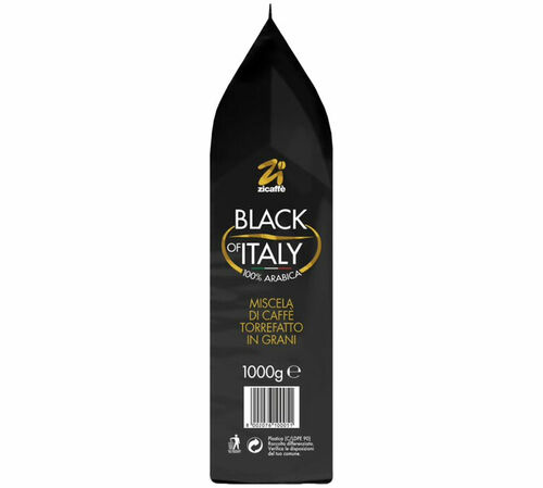 Zicaff&egrave; Coffee Beans Black of Italy 100% Arabica - 1kg image number 3