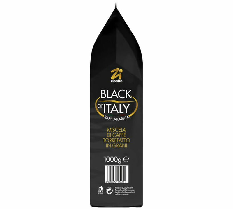 Zicaff&egrave; Coffee Beans Black of Italy 100% Arabica - 1kg image number 3