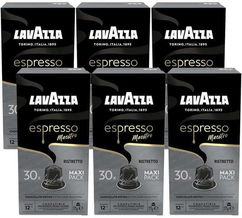 180 Nespresso* Original Compatible Capsules Ristretto for Professionals &ndash; LAVAZZA image number 0