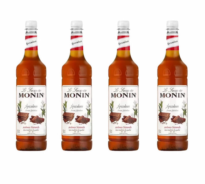 4x1L Sirop Monin saveur Speculoos - Bouteille plastique - 1L image number 0