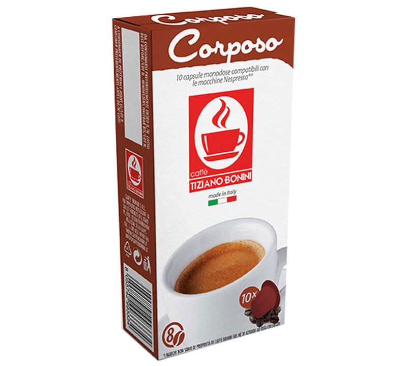 Caff&egrave; Bonini Corposo coffee capsules compatible with Nespresso&reg; x 10 image number 0