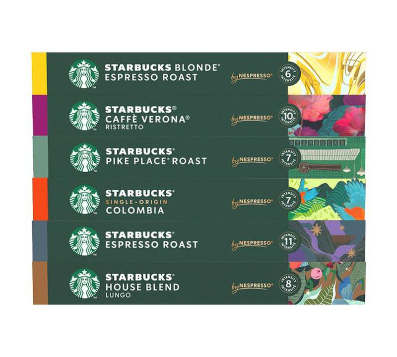 Probierset 60 Nespresso* Original kompatible Kapseln 6 Sorten &ndash; STARBUCKS image number 0