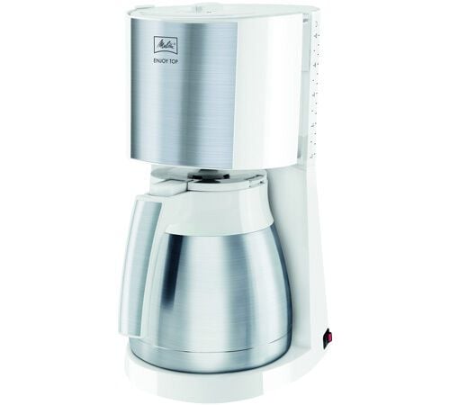 Cafeti&egrave;re blanche Melitta Enjoy Top Therm 1017-07 blanc et acier bross&eacute; + offre cadeaux