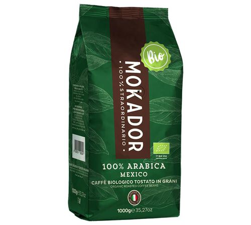 1 kg - Caf&eacute; en grain - 100% Arabica Bio - MOKADOR CASTELLARI