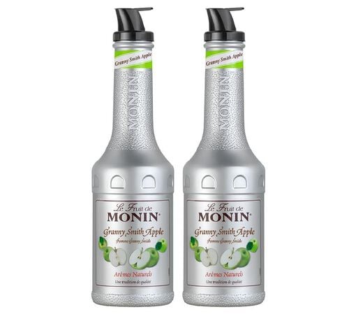 Lot de 2 pur&eacute;es de fruits 1L - Pomme Verte Granny Smith- MONIN