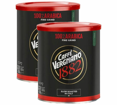 2 x 250 g - Caf&eacute; moulu - 100% Arabica - CAFF&Egrave; VERGNANO