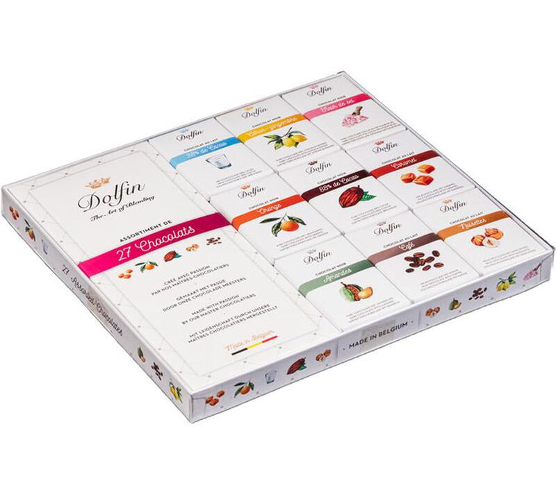 Dolfin Gift Set with 27 Chocolate Squares with 9 Flavours image number 1