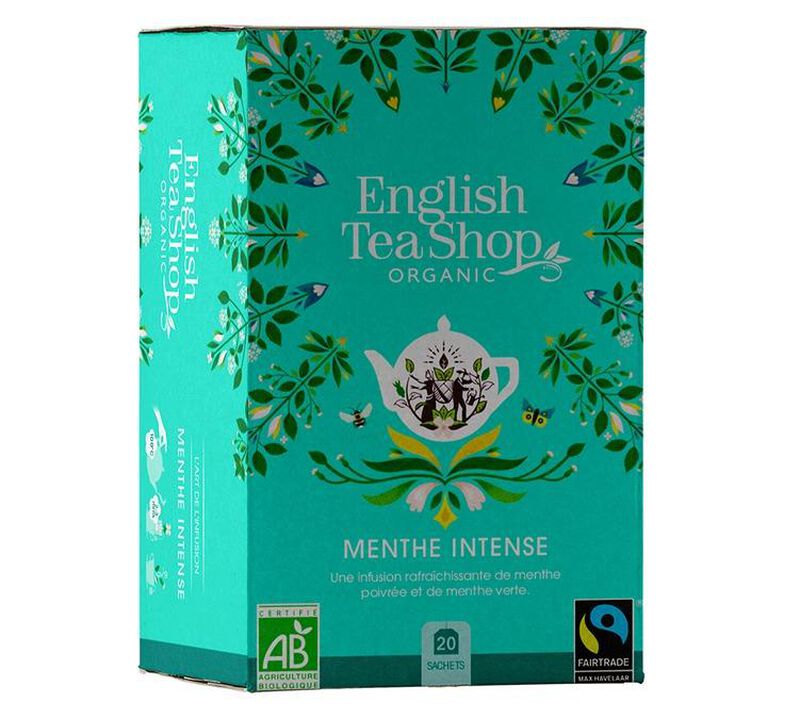 Organic Peppermint herbal tea - 20 sachets - English Tea Shop image number 0