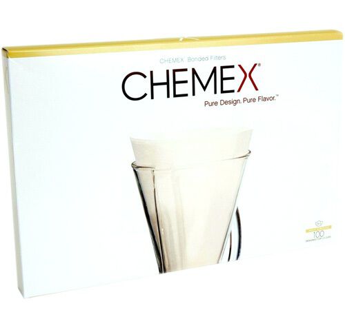 Chemex&reg; Bonded Filters Unfolded Half Moon (White) x 100