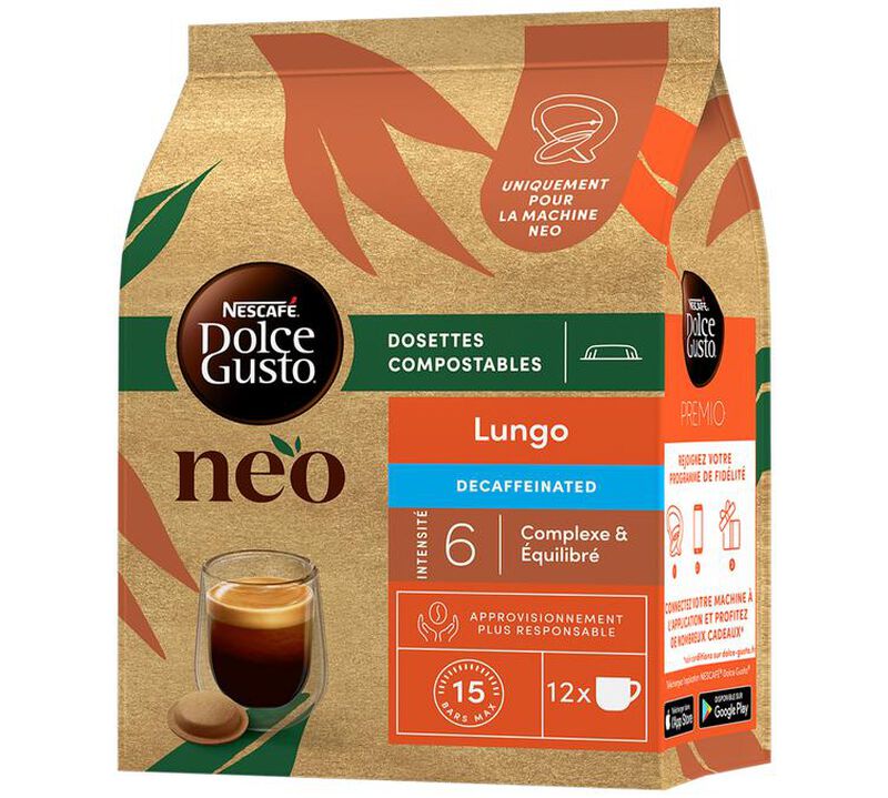 Dolce Gusto&reg; Neo Decaffeinated Lungo Pods x 12 image number 1
