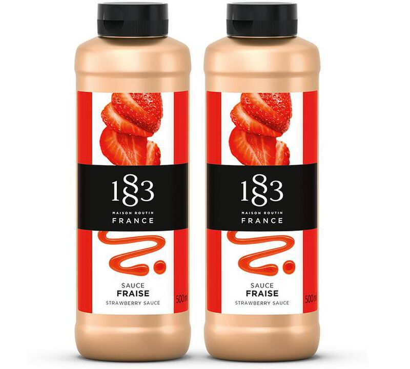Lot de 2 Sauces Fraise 500 ml - 1883 ROUTIN image number 0